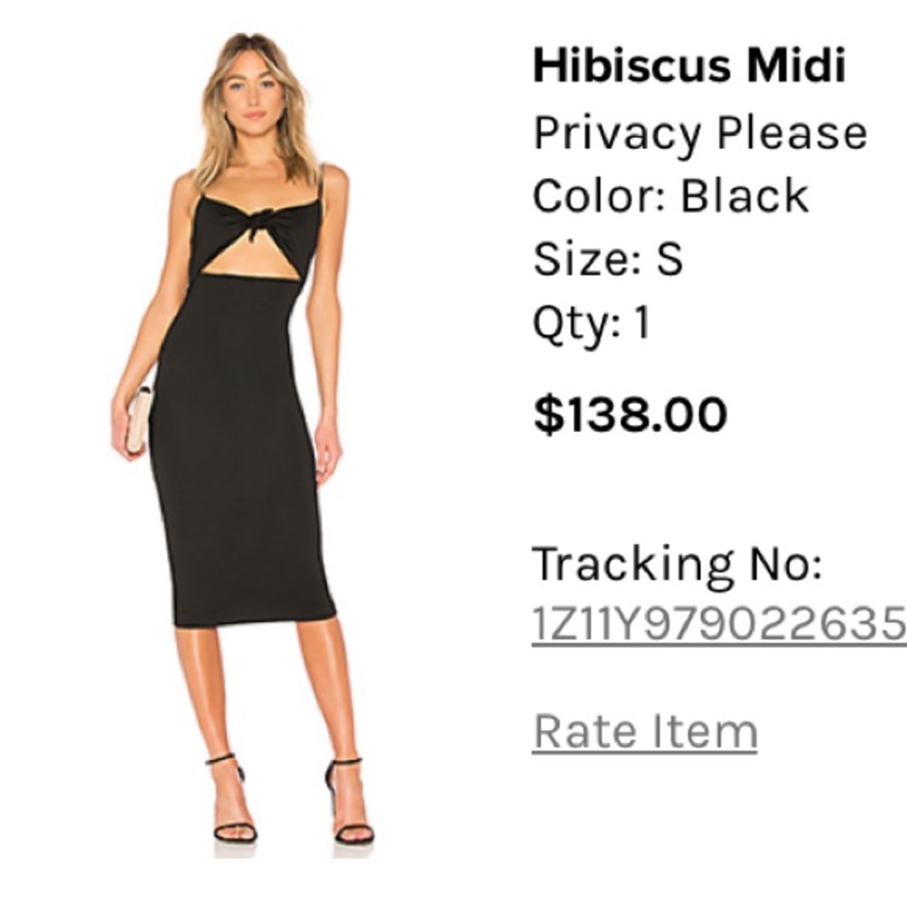 Black sleek dress with tie at chest